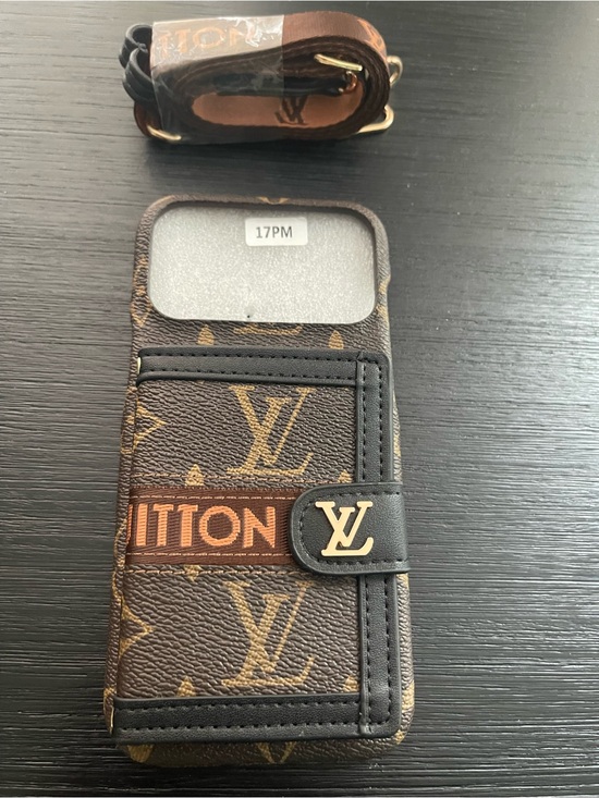 homemade Other - iPhone 17 pro max crossbody brown, black Phone Case with Card Pocket